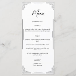 Minimalistische Wedding Menu Kaart | Receptie Kaar
