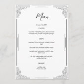 Minimalistische Wedding Menu Kaart | Receptie Kaar (Voorkant)