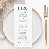Minimalistische Wedding Menu Kaarten Sjabloon