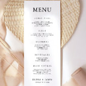 Minimalistische Wedding Menu Kaarten Sjabloon