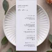 Minimalistische Wedding Menu Kaarten Sjabloon