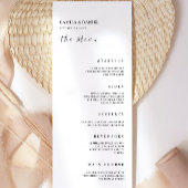 Minimalistische Wedding Menu Kaarten Sjabloon