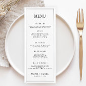 Minimalistische Wedding Menu Kaarten Sjabloon