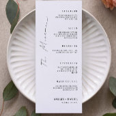 Minimalistische Wedding Menu Kaarten Sjabloon