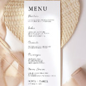 Minimalistische Wedding Menu Kaarten Sjabloon