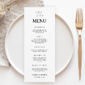 Minimalistische Wedding Menu Kaarten Sjabloon