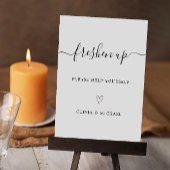 Minimalistische Wedding Opfrissen Teken Reclamebord Met Voetstuk