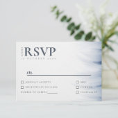 Minimalistische Wedding RSVP Kaart met Ink Accent (Staand voorkant)