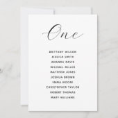 Minimalistische Wedding Seating Chart | Elegant mo Kaart (Voorkant)