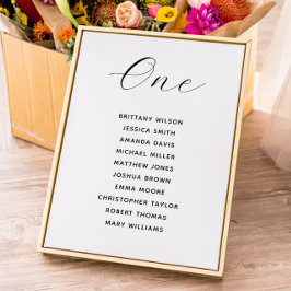 Minimalistische Wedding Seating Chart | Elegant mo Kaart