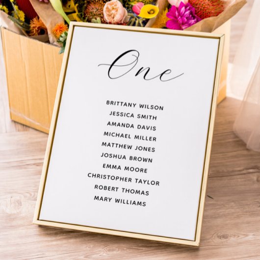 Minimalistische Wedding Seating Chart | Elegant mo Kaart