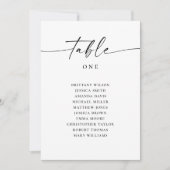 Minimalistische Wedding Seating Chart | Modern scr Kaart (Voorkant)