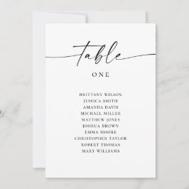 Minimalistische Wedding Seating Chart | Modern scr Kaart