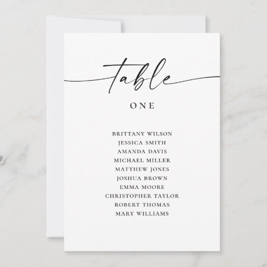 Minimalistische Wedding Seating Chart | Modern scr Kaart (Voorkant)