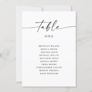 Minimalistische Wedding Seating Chart   Modern scr Kaart