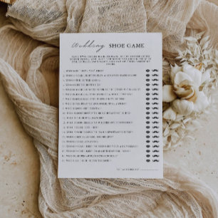 Minimalistische Wedding Shoe Game Sjabloon, Kaart