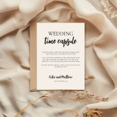 Minimalistische Wedding Time Capsule Kaart