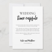 Minimalistische Wedding Time Capsule Kaart (Voorkant)