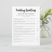 Minimalistische Wedding Traditions Vrijgezellenfee Kaart (Staand voorkant)