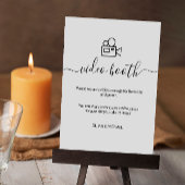 Minimalistische Wedding Video Booth Sign, eigentij Reclamebord Met Voetstuk