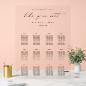 Minimalistische Wedding Zitting Grafiek Acryl Teke Bord (Huwelijk)