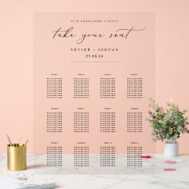 Minimalistische Wedding Zitting Grafiek Acryl Teke Bord