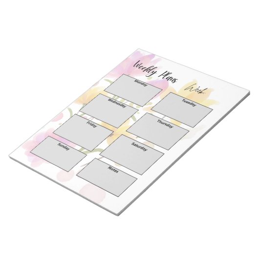 minimalistische weekplannen notitieblok (Schuin)