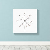 Minimalistische weergave van de vier seizoenen canvas afdruk (Insitu (Houten vloer))