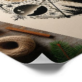 Minimalistische weergave van de vier seizoenen poster (Hoek)