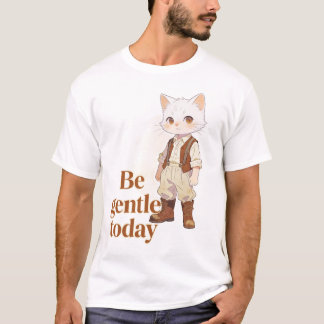 Minimalistische “Wees vandaag vriendelijk” T-shirt
