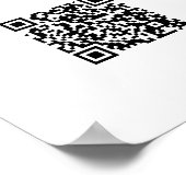 Minimalistische Welkom bij onze Verloving QR-code Poster (Hoek)