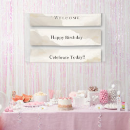 Minimalistische Welkom- & Feestbanner | Modern Spandoek