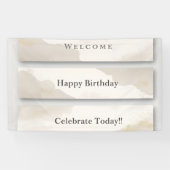 Minimalistische Welkom- & Feestbanner | Modern Spandoek (Horizontaal)