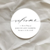 Minimalistische Welkom Trouwsticker & Label