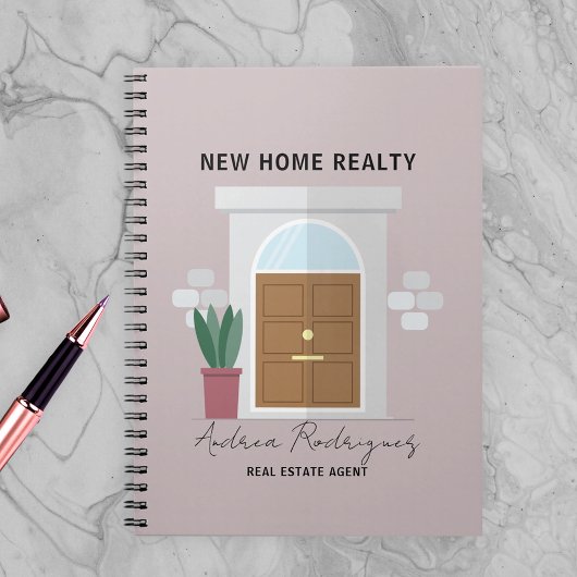 Minimalistische Welkom Voordeur Makelaar Notitieboek