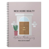 Minimalistische Welkom Voordeur Makelaar Notitieboek (Voorkant)