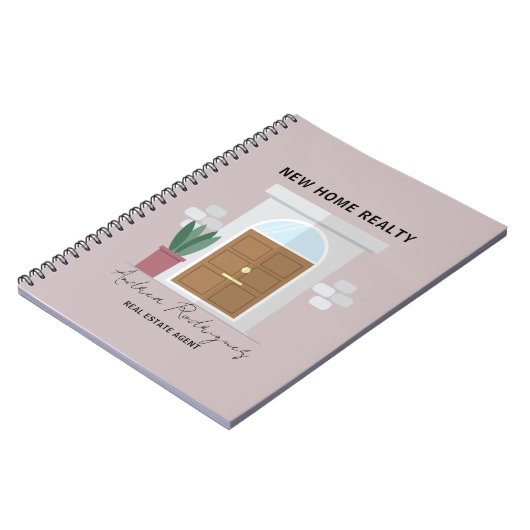 Minimalistische Welkom Voordeur Vastgoedmakelaar Notitieboek (Linkerzijde)