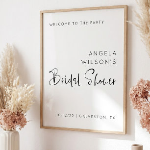 Minimalistische welkomstbord voor bruidsfeest poster