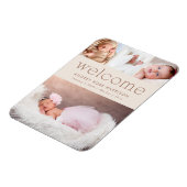 Minimalistische welkomstfoto collage geboorte magneet (Linkerzijde)