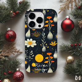 Minimalistische Wellness Bloemenwarme Gele en Oran Case-Mate iPhone 14 Pro Hoesje