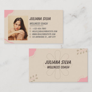 Minimalistische Wellness Coach Zakelijke Kaart Visitekaartje