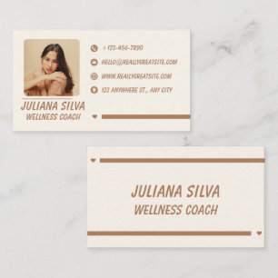 Minimalistische Wellness Coach Zakelijke Kaart Visitekaartje