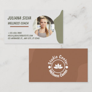 Minimalistische Wellness Coach Zakelijke Kaart Visitekaartje