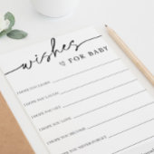 Minimalistische wensen voor Baby Kaart