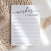 Minimalistische wensen voor Baby Kaart