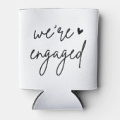 Minimalistische We're Engaged-feestattributen Blikjeskoeler (Voorkant)