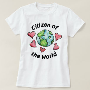 Minimalistische Wereldburger Globale Reiziger T-shirt