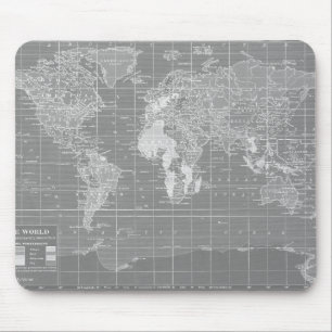 Minimalistische  Wereldkaart Muismat