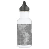 Minimalistische  Wereldkaart Waterfles (Links)