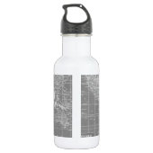 Minimalistische  Wereldkaart Waterfles (Achterkant)